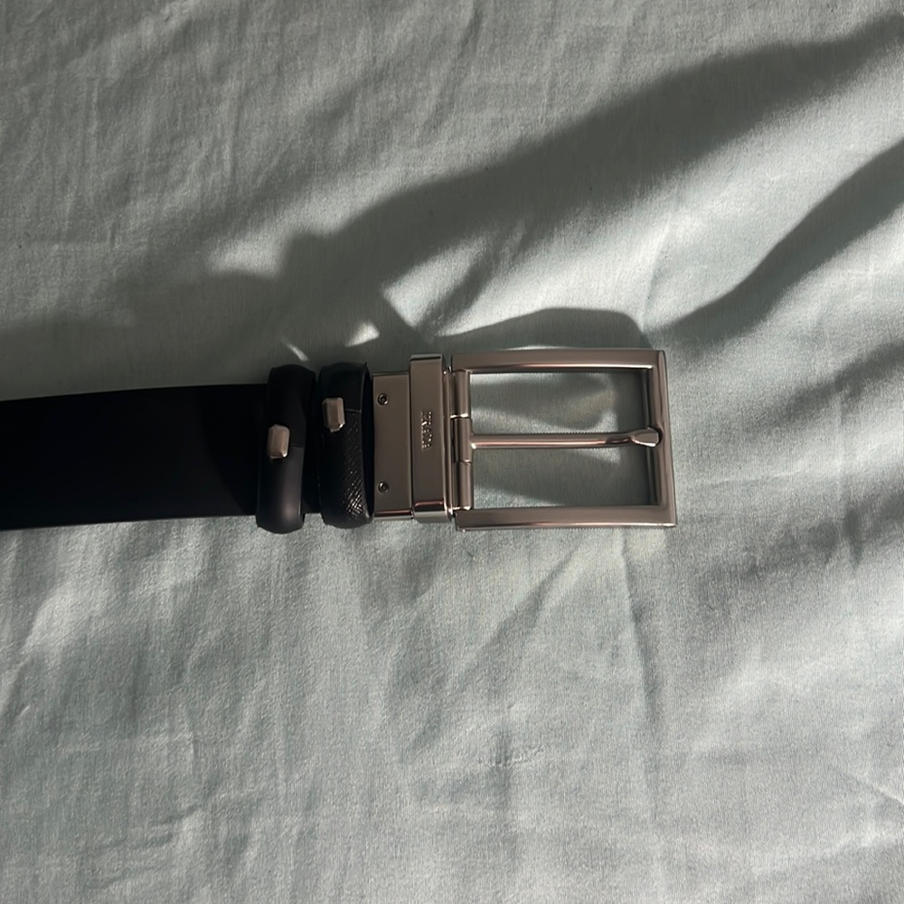 Prada leather saffiano reversible classic belt